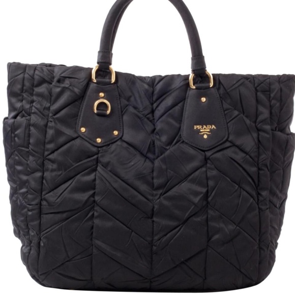 Prada Tessuto Chevron Quilted Nylon Tote